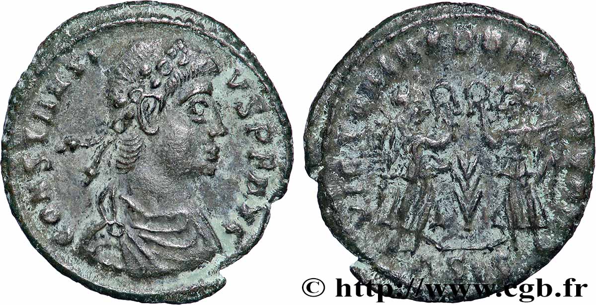 CONSTANTIUS II Centenionalis ou nummus fVZ/SS
