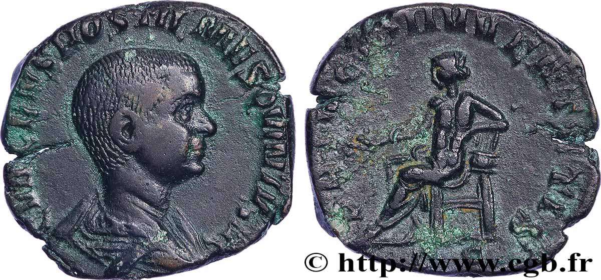 HOSTILIEN Sesterce TTB+/TTB