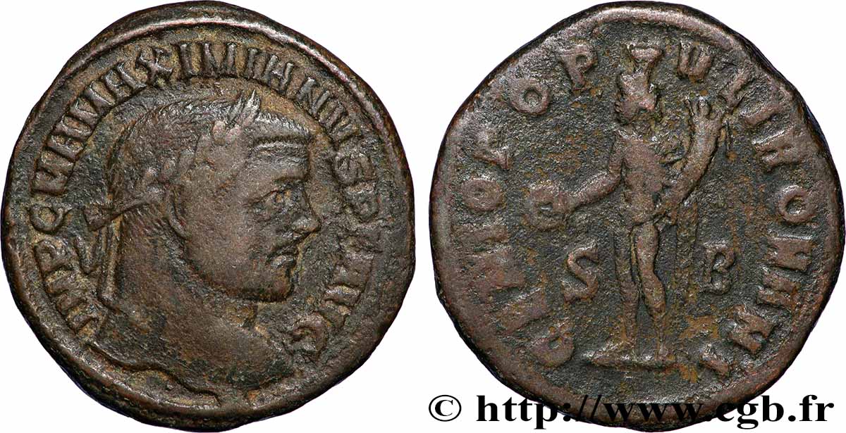 MAXIMIEN HERCULE Follis ou nummus TB+