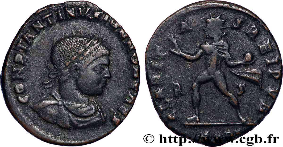 CONSTANTIN II Follis ou nummus TTB