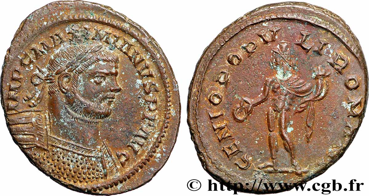 MAXIMIEN HERCULE Follis ou nummus TTB+