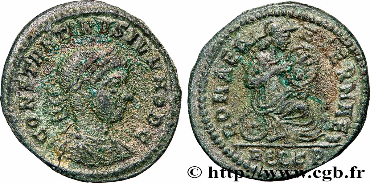 CONSTANTINE II Centenionalis ou nummus XF