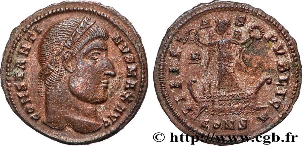 CONSTANTINE I THE GREAT Centenionalis ou nummus AU/XF