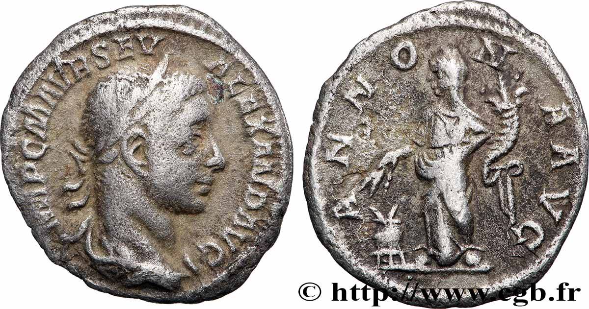 SEVERUS ALEXANDER  Denier XF