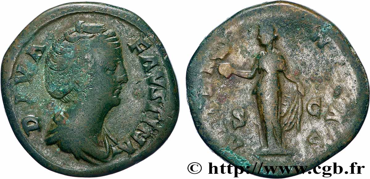 FAUSTINE MÈRE Sesterce TB+