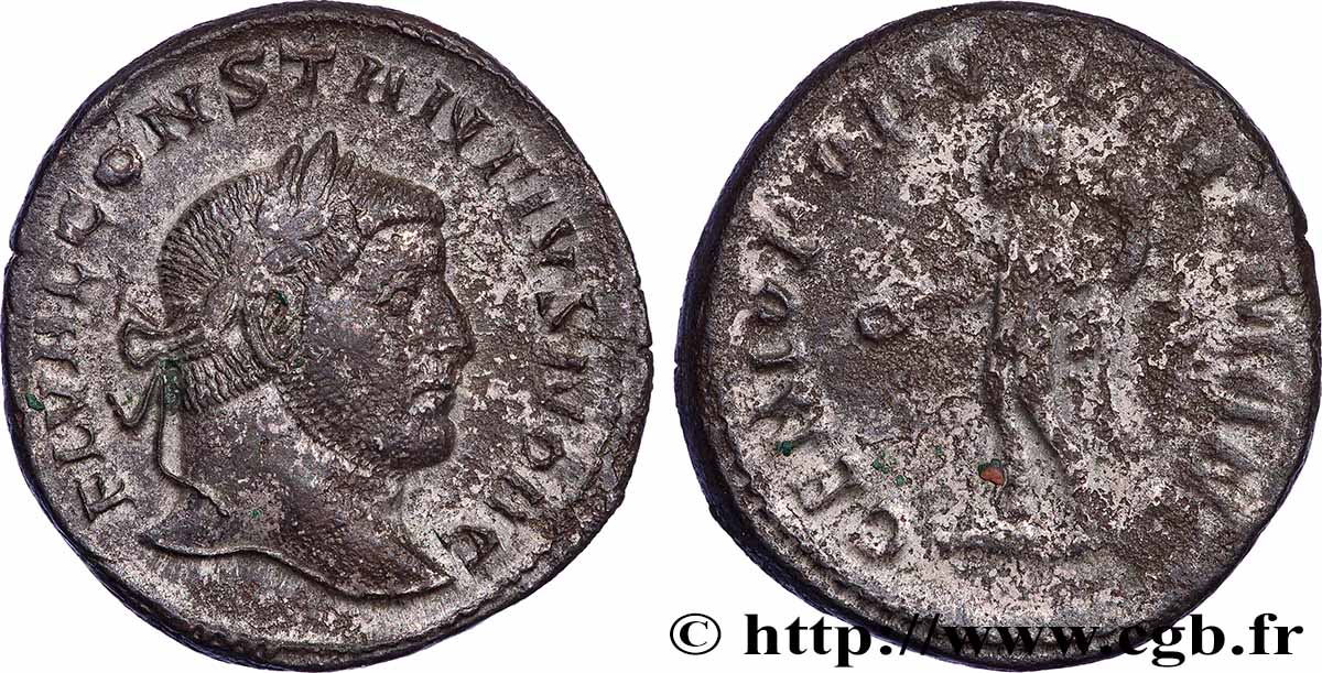 CONSTANCE Ier CHLORE Follis ou nummus TTB/TB+