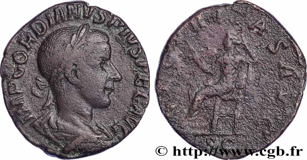 GORDIEN III Sesterce TTB/TB+