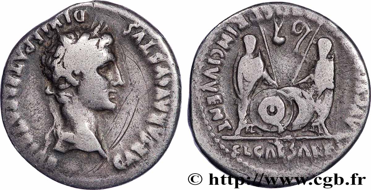 AUGUSTE, CAIUS et LUCIUS Denier TTB