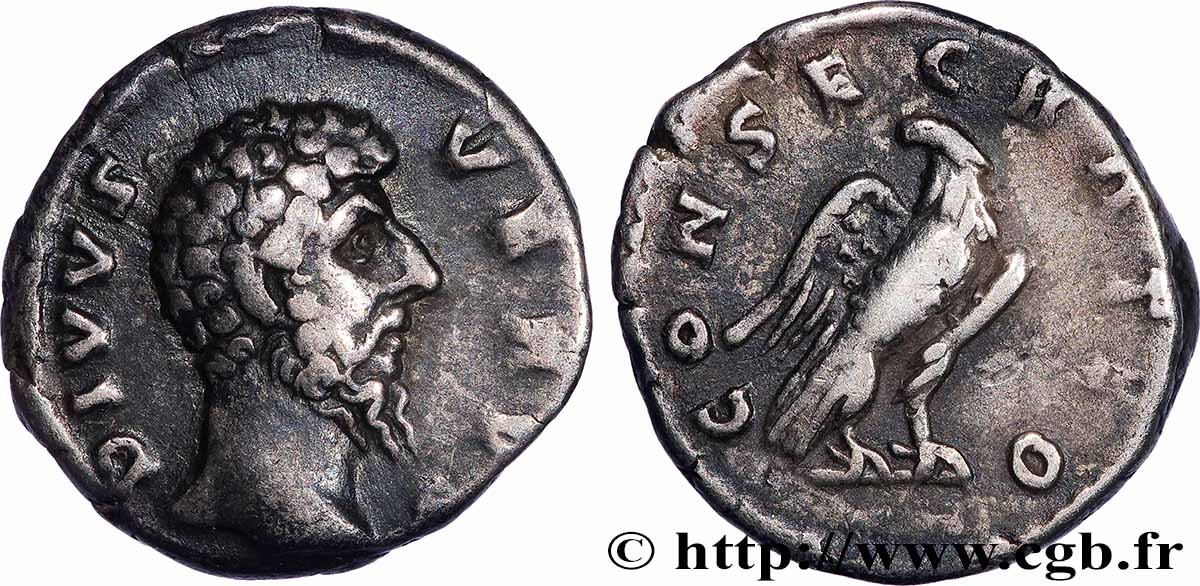 LUCIUS VÉRUS Denier TTB+/TTB