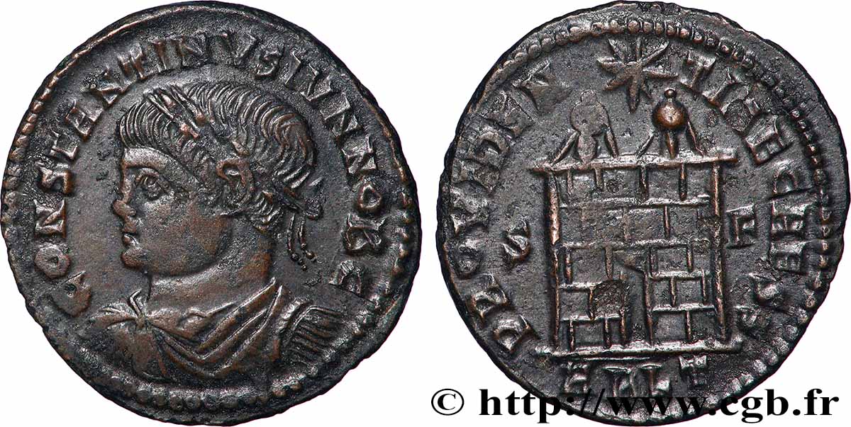 CONSTANTIN II Centenionalis ou nummus TTB+