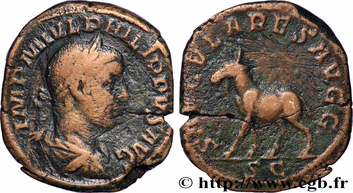 PHILIPPE II Sesterce TB+