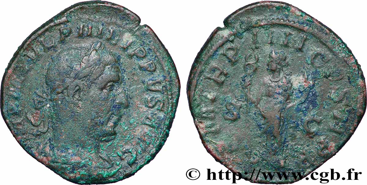 PHILIPPUS Sesterce VF