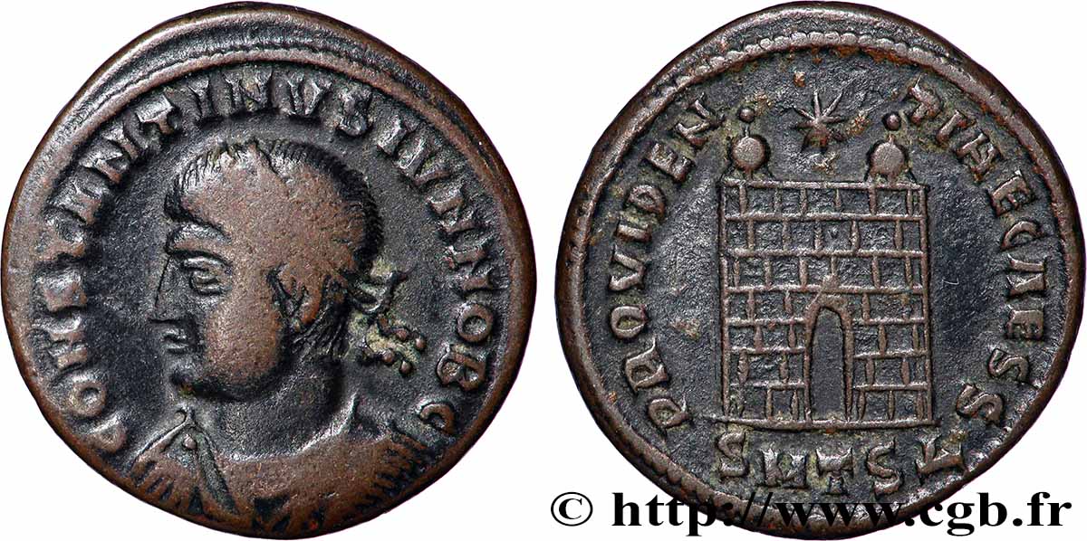 CONSTANTIN II Centenionalis ou nummus TTB