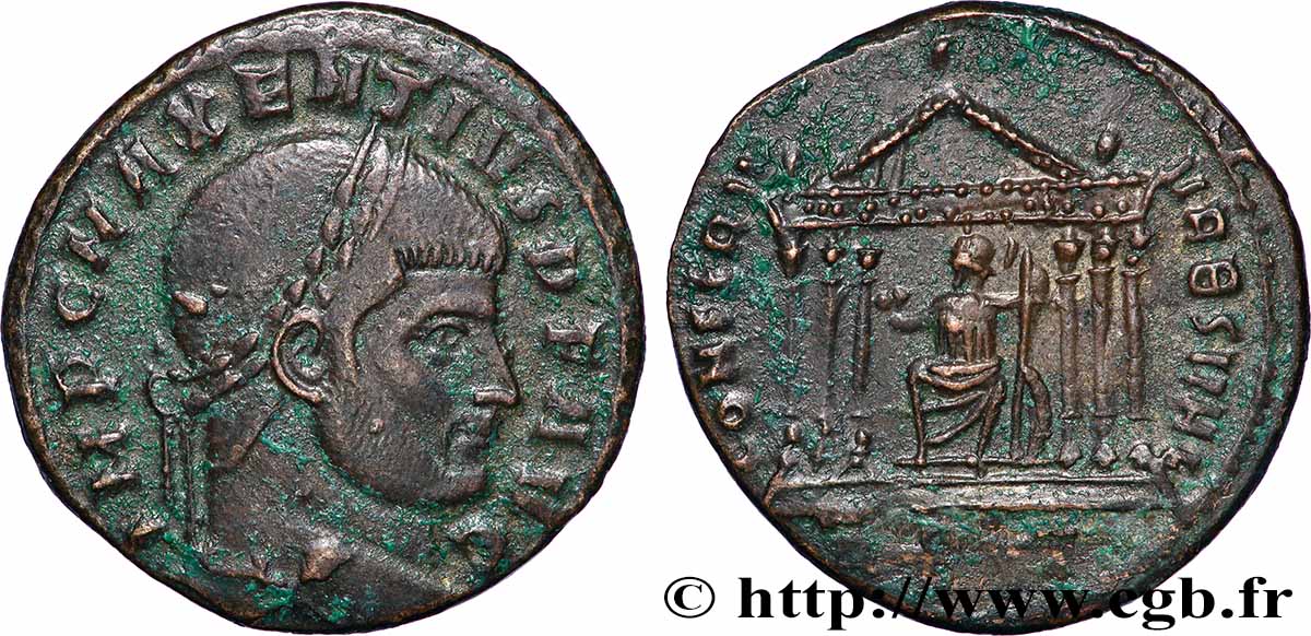 MAXENTIUS Follis ou nummus SS