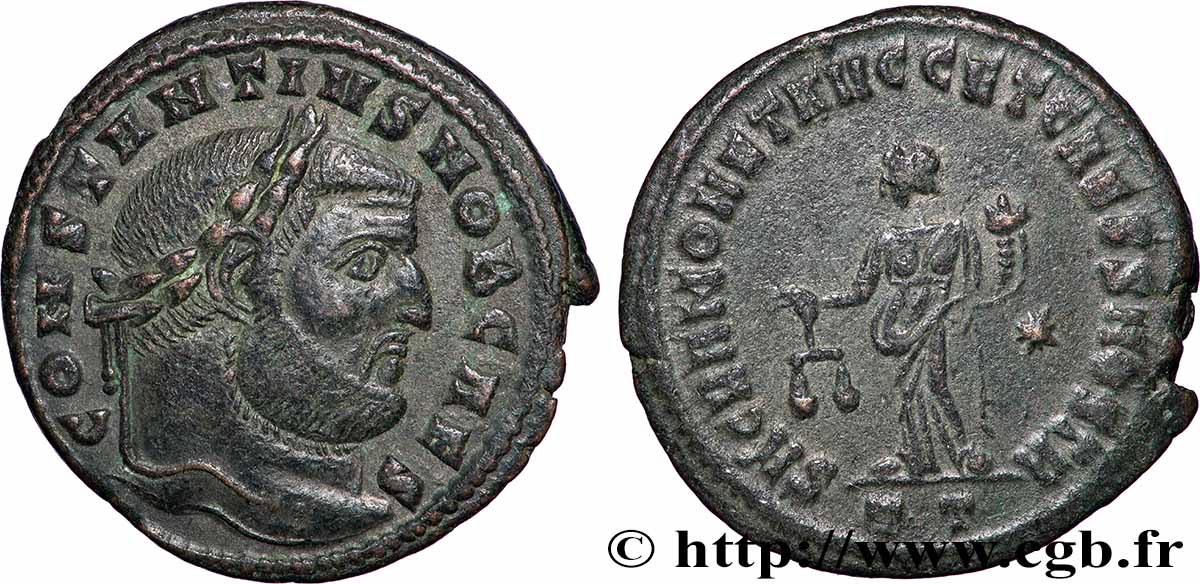 CONSTANCE Ier CHLORE Follis ou nummus TTB+/TTB