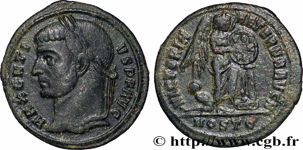 MAXENTIUS Demi-follis ou demi-nummus SS