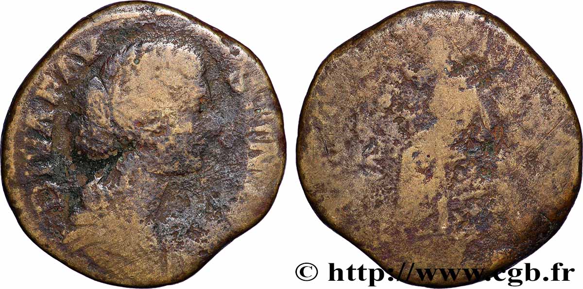 DIVA FAUSTINA Sesterce VF/VG