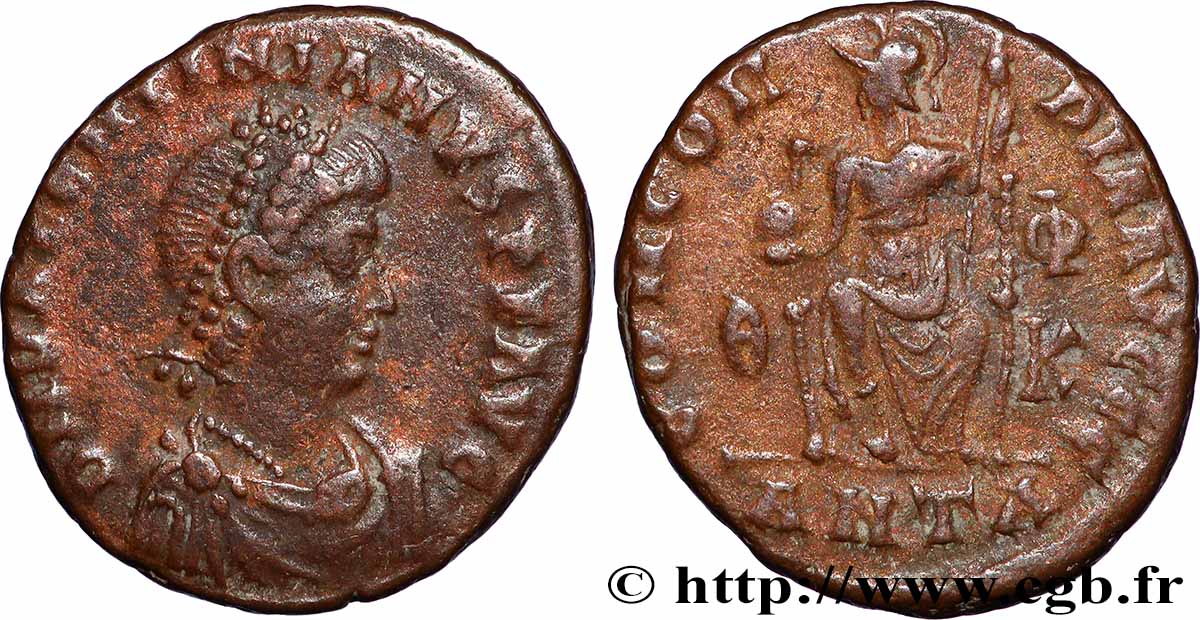 VALENTINIEN II Nummus TTB