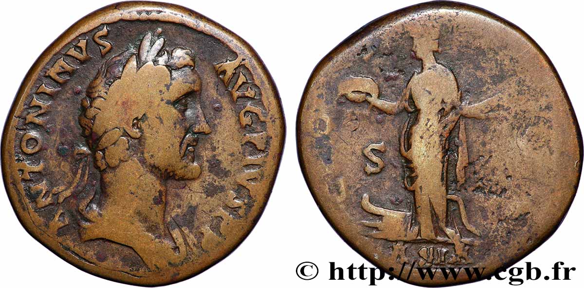ANTONINUS PIUS Sesterce VF