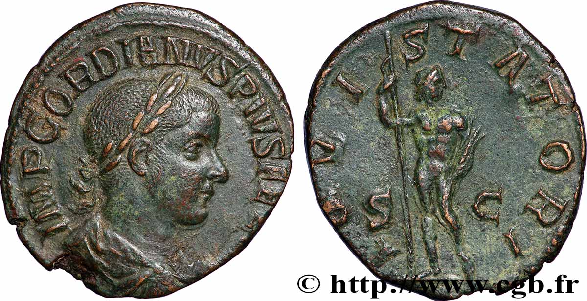 GORDIEN III Sesterce TTB+/TTB