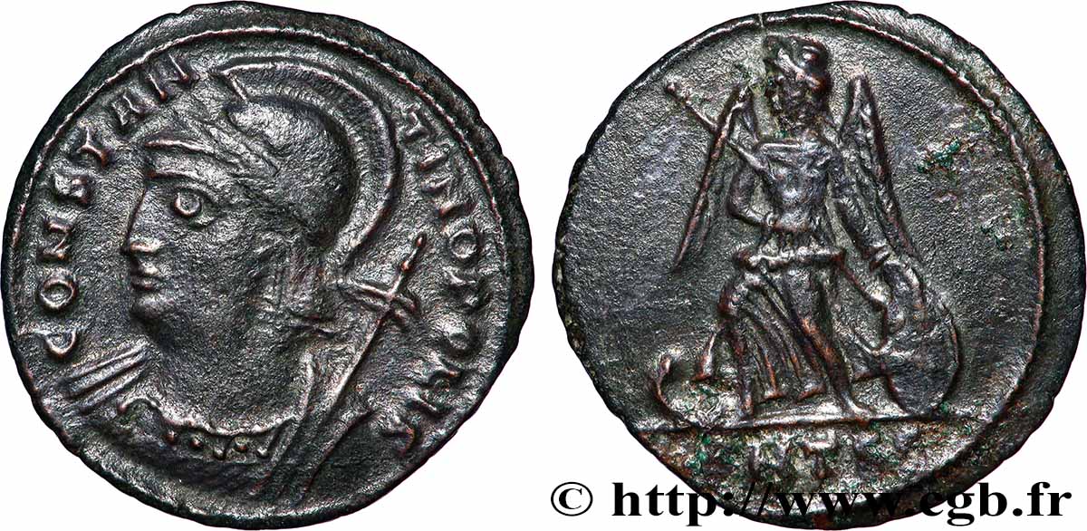 CONSTANTINOPLE Centenionalis ou nummus TTB+