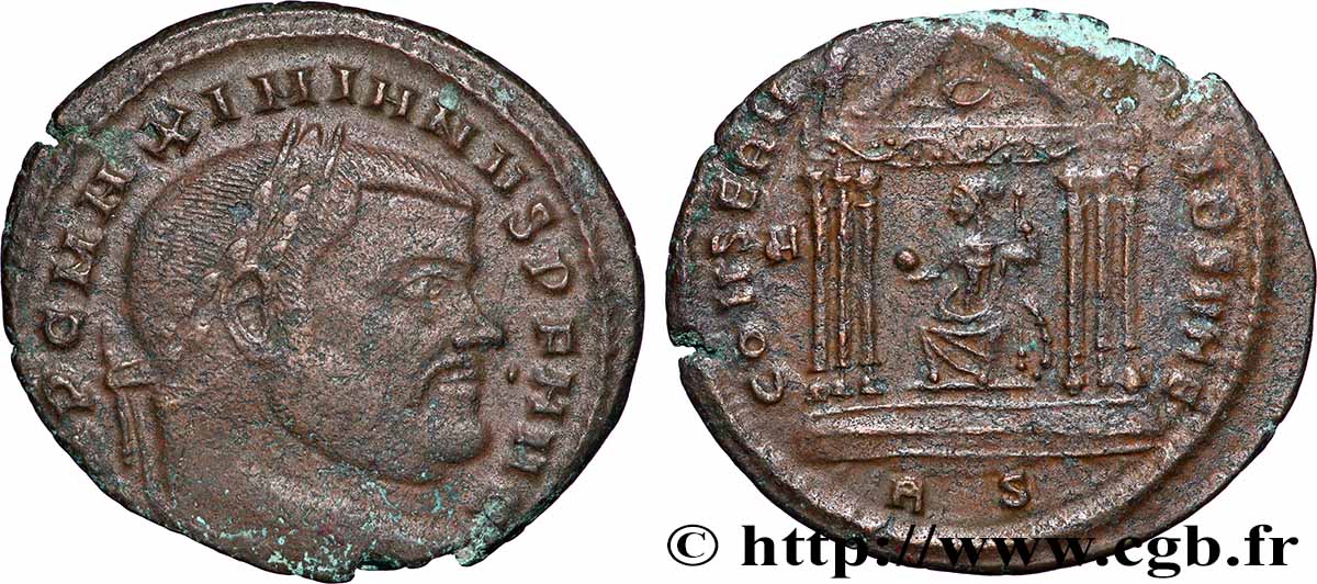 MAXIMIEN HERCULE Follis ou nummus TB+/TTB+