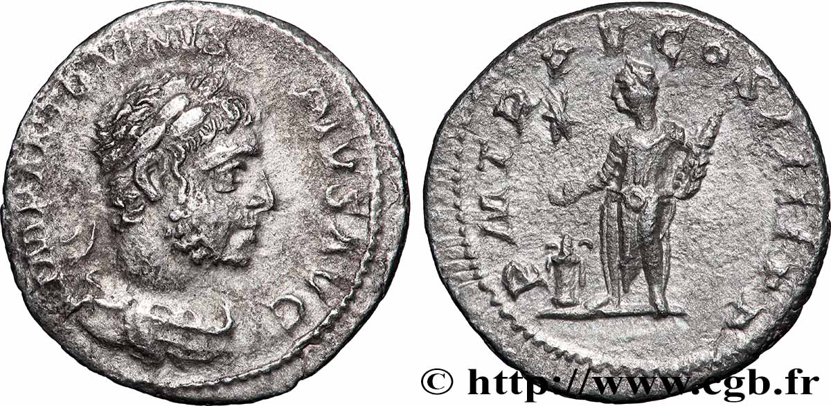 ELAGABALUS Denier XF/AU