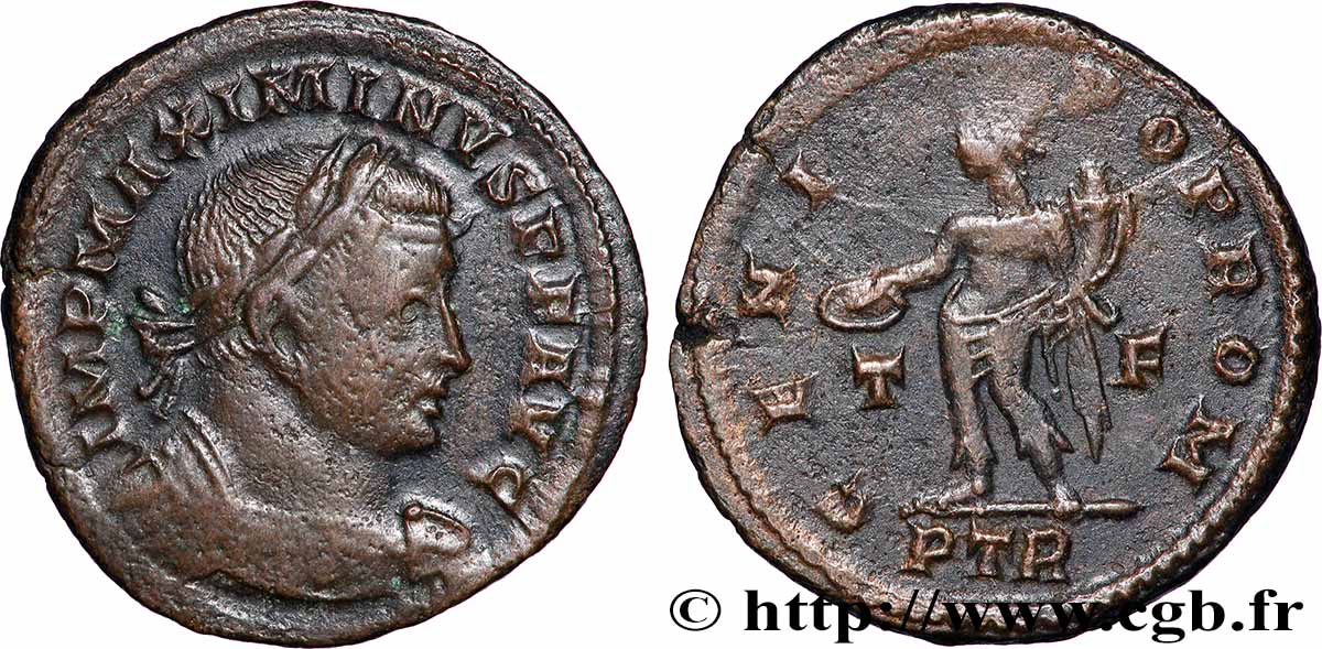 MAXIMIN II DAIA Follis ou nummus TTB