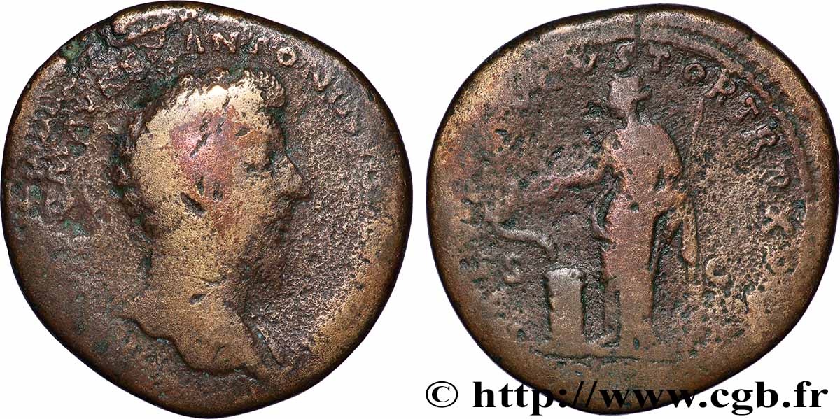 MARCUS AURELIUS Sesterce VF