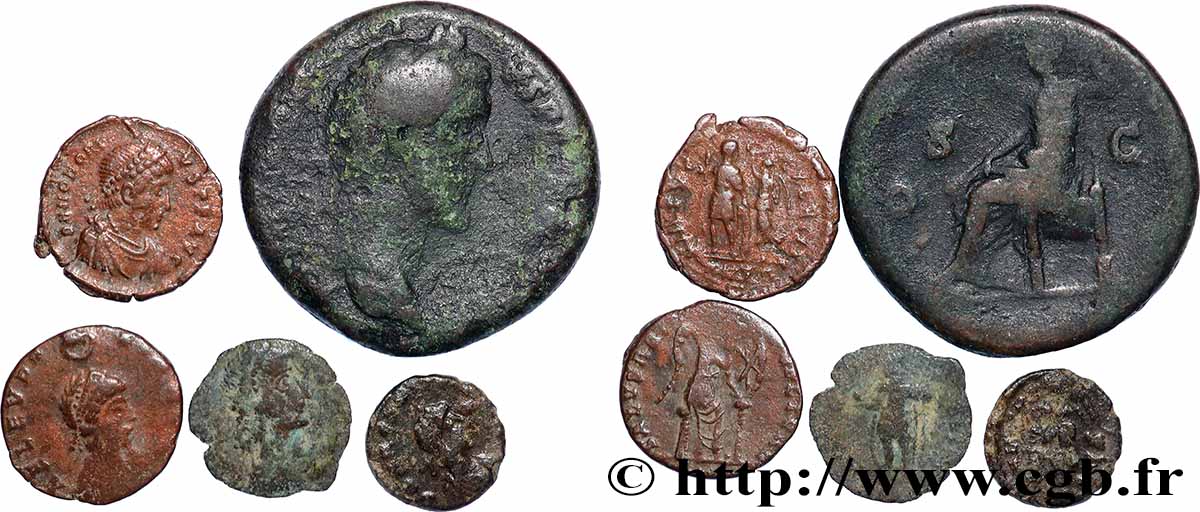 LOTS Lots de 5 monnaies lot