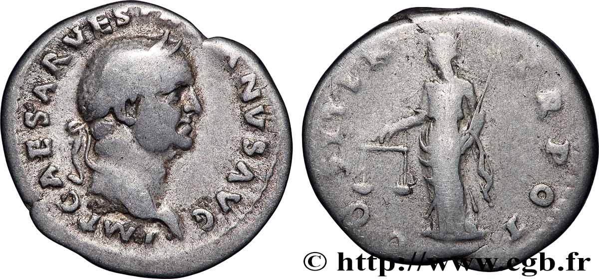 VESPASIEN Denier TTB/TB+