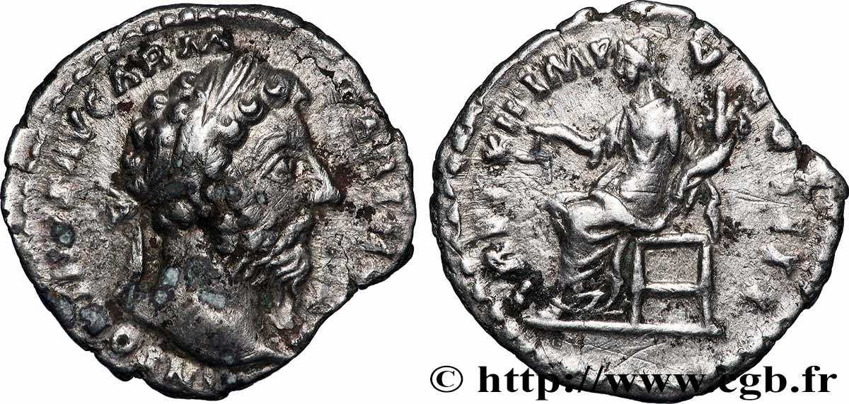 MARC AURÈLE Denier TB+/TTB