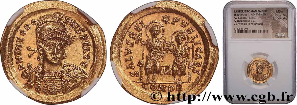 THÉODOSE II Solidus SPL