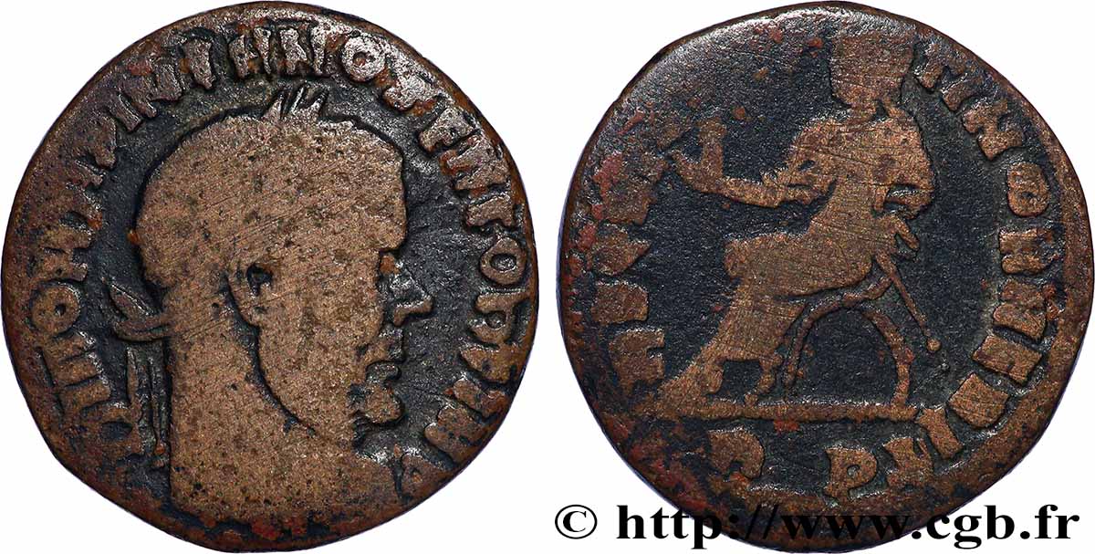 MAXIMIANUS HERCULIUS Demi-follis ou demi-nummus S