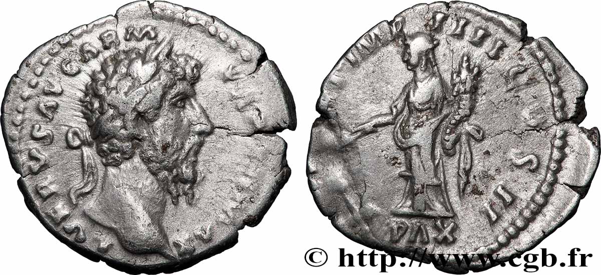 LUCIUS VÉRUS Denier TTB