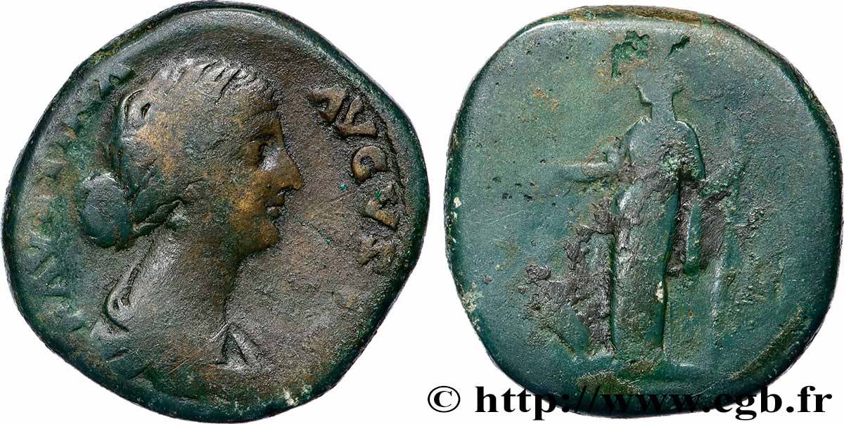 FAUSTINA GIOVANE Sesterce q.BB/MB