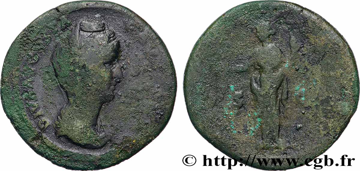 FAUSTINA MOTHER Sesterce VF