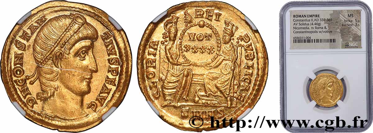 CONSTANTIUS II Solidus MS