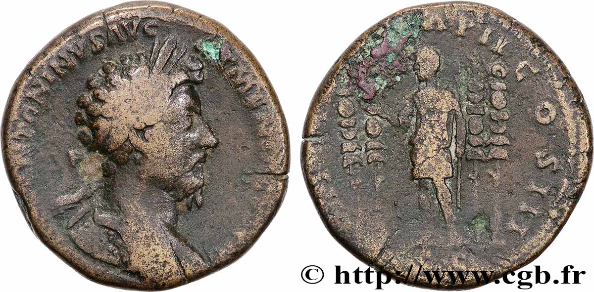 MARCUS AURELIUS Sesterce VF