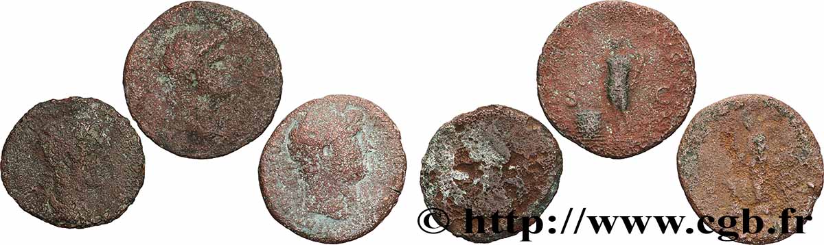 LOTS Lots de 3 monnaies lot