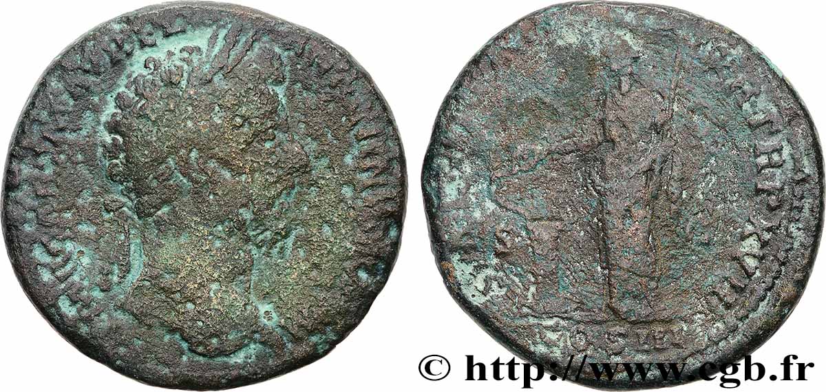 MARCUS AURELIUS Sesterce VF
