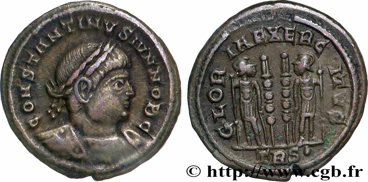 CONSTANTINE II Centenionalis ou nummus AU