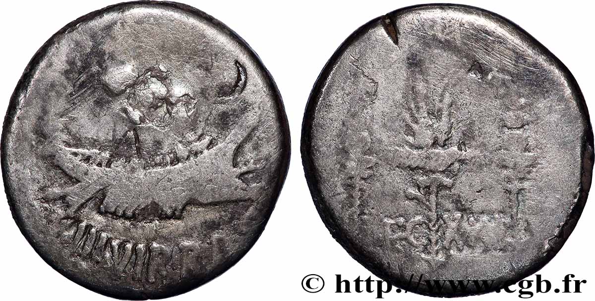 MARCUS ANTONIUS Denier VF