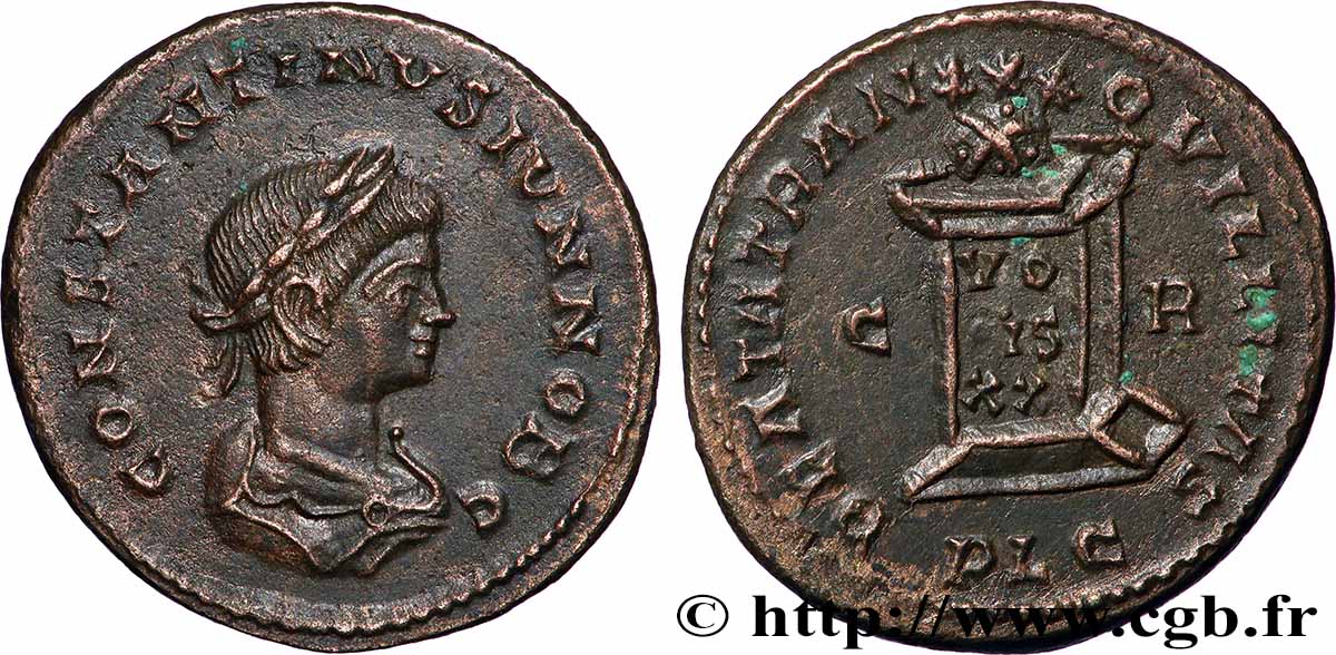 CONSTANTIN II Centenionalis ou nummus TTB+