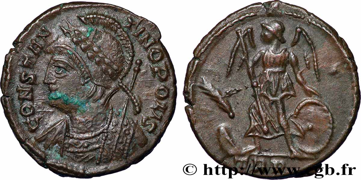 CONSTANTINOPLE Centenionalis ou nummus TTB+