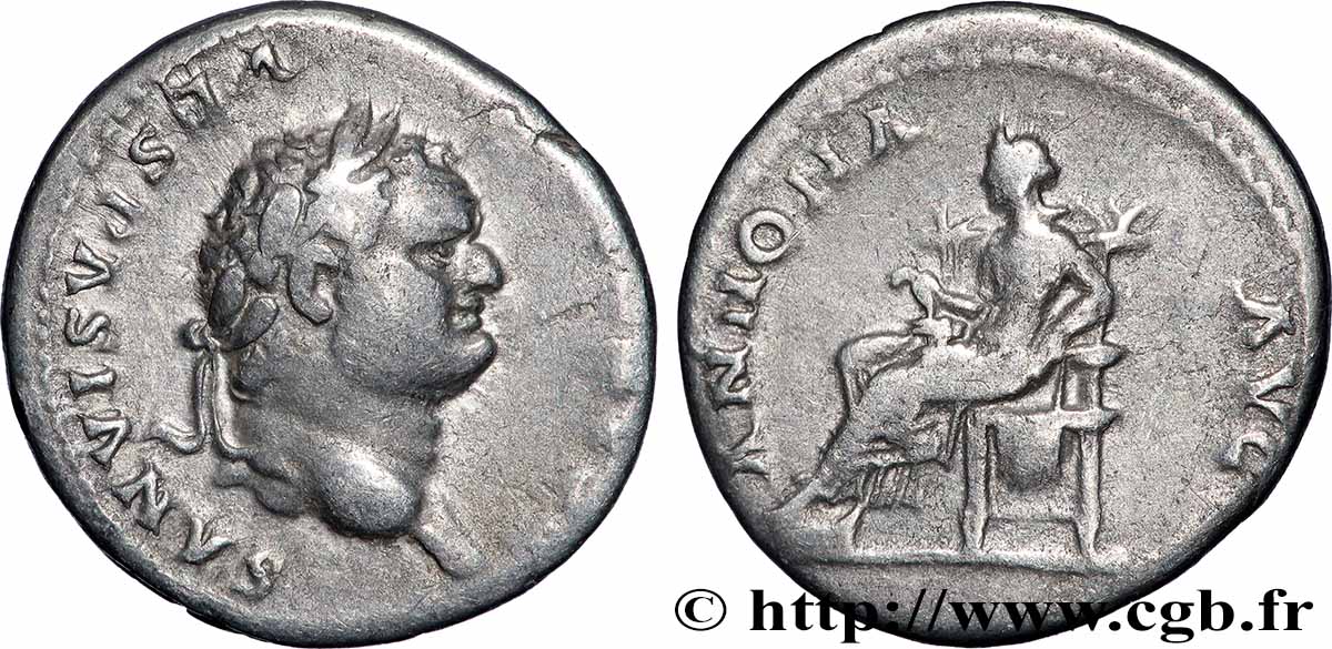 VESPASIANUS Denier AU/XF