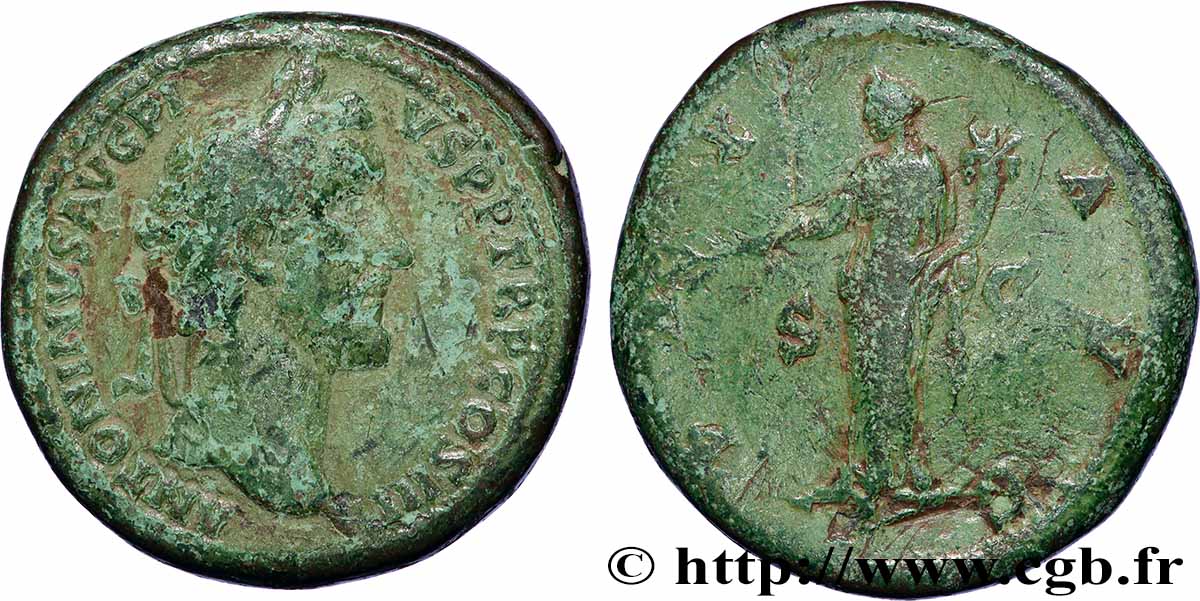 ANTONIN LE PIEUX Sesterce TB+/TB
