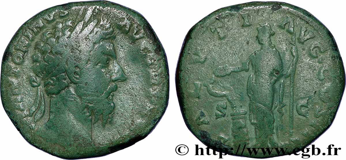 MARCUS AURELIUS Sesterce VF
