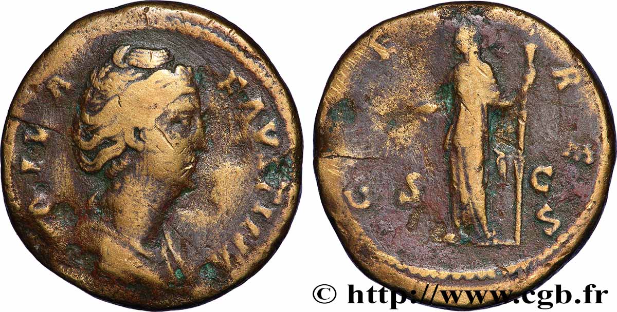 FAUSTINE MÈRE Sesterce TB+