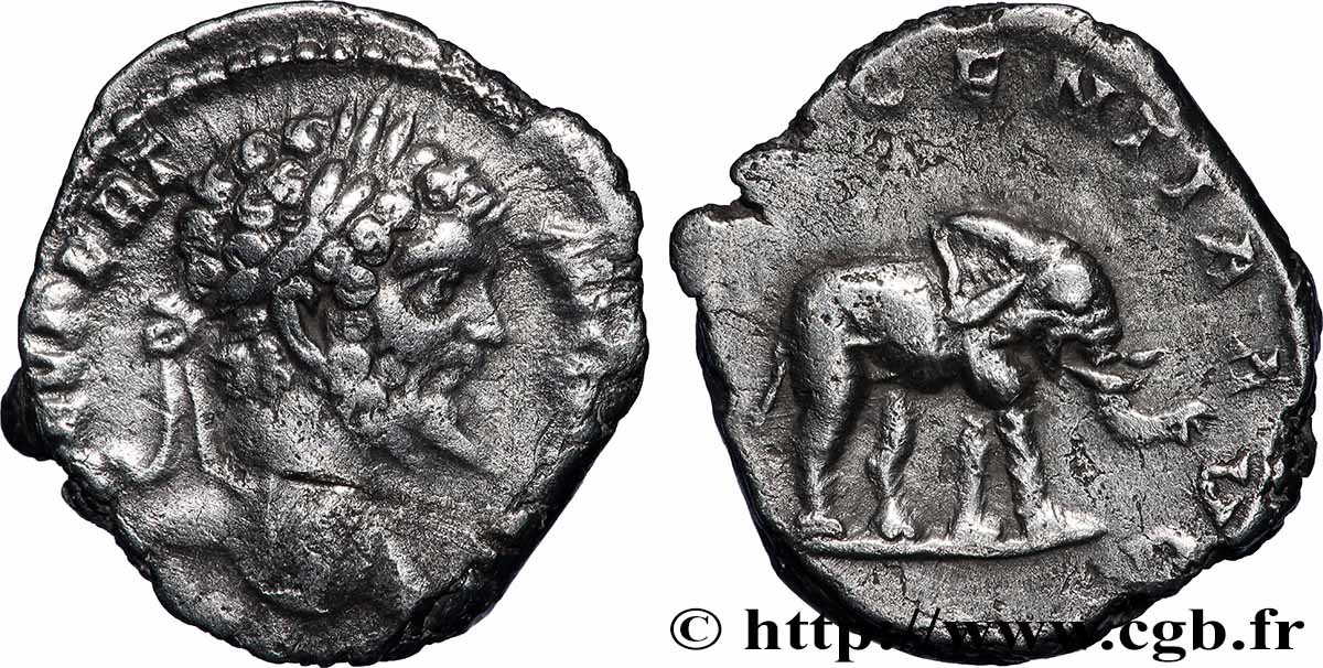 SEPTIME SÉVÈRE Denier TTB